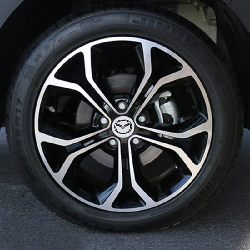 Thcbme 4PCS Wheel Center Caps for Mazda CX-5 CX-7 CX-8 M6 MX5 RX7 RX8 A8 CX9 X MX, 56mm/2.2" Car Wheel Hub Caps ABS Rim Center Hub Cover (Silver) - Image 3